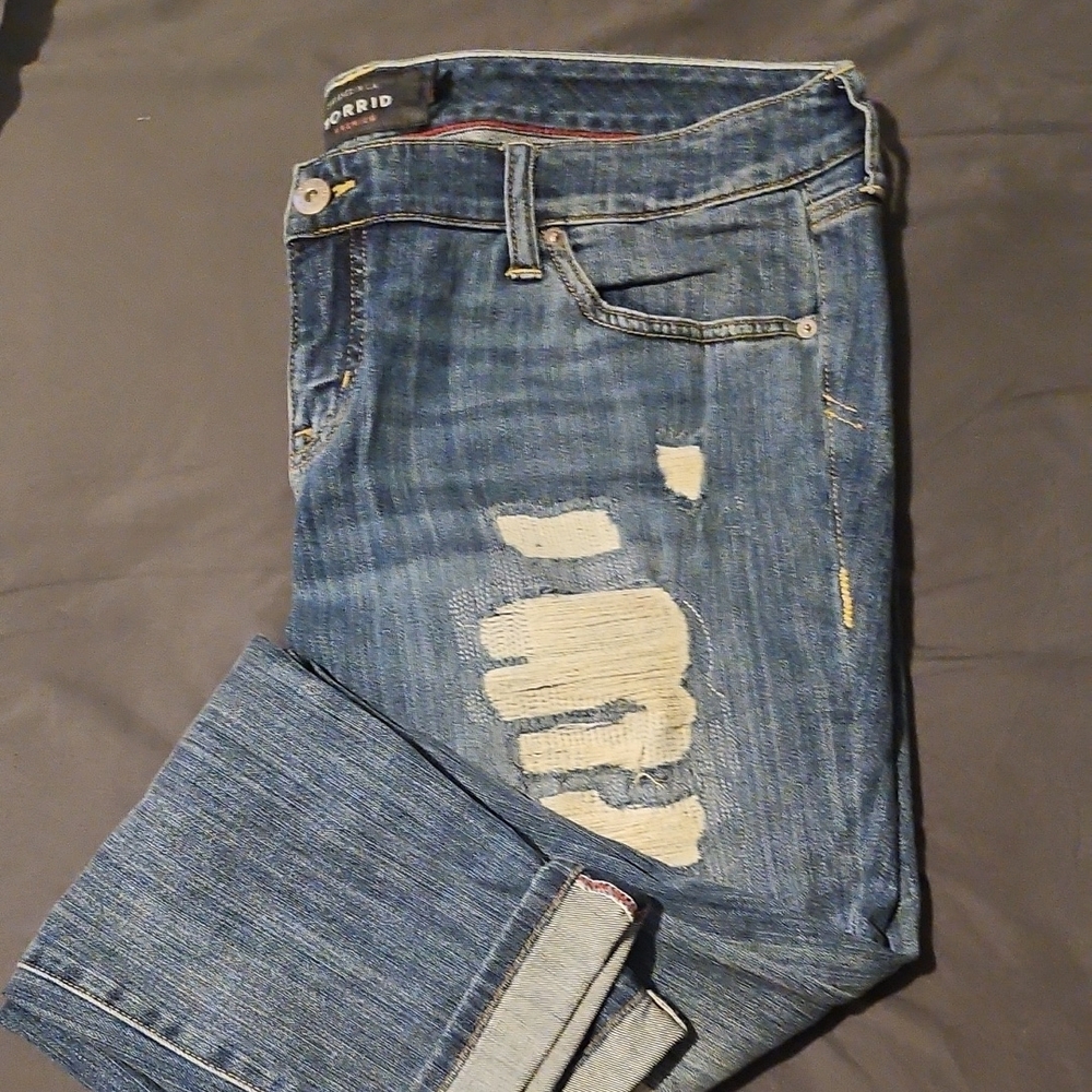 Torrid Women's Blue Distressed Jeans